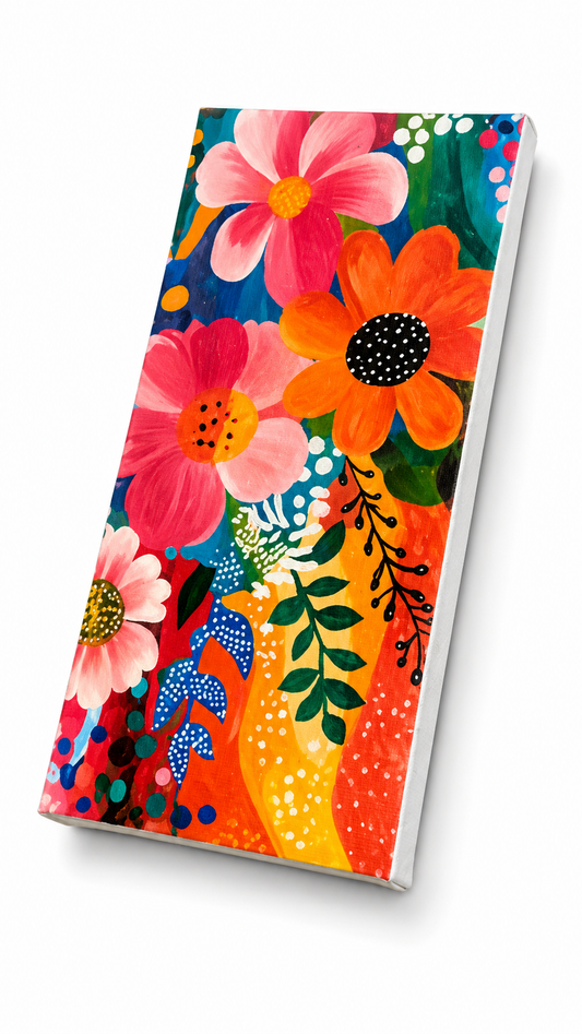 Colorful Floral Canvas Wall Art – Modern Botanical Décor