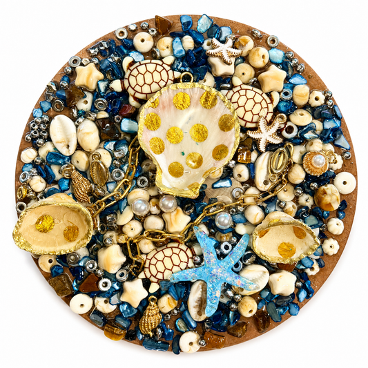 Ocean Treasure Resin Art Coaster/Display Piece