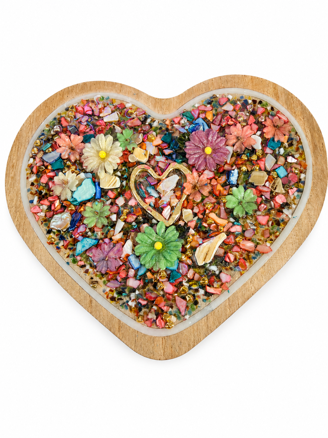 JJCREATIONZ Handmade Resin Heart Tray
