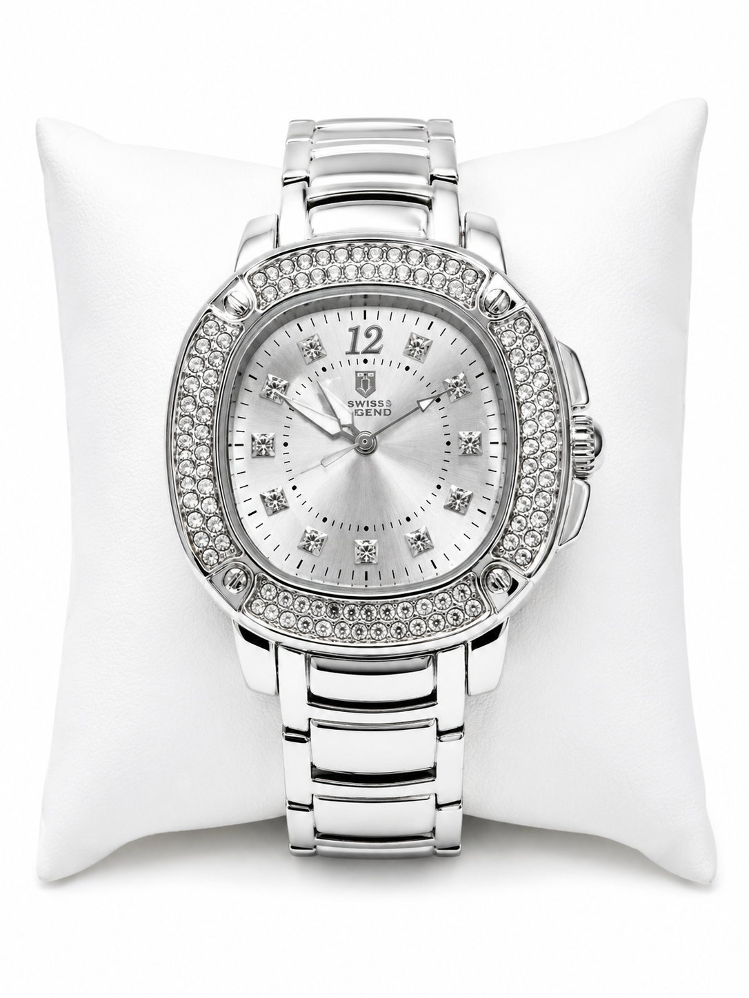 Silver Crystal Accent Fashion Watch