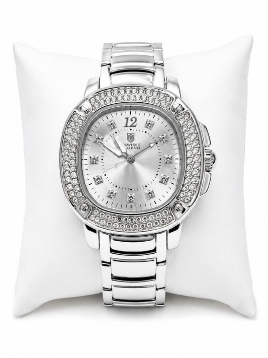 Silver Crystal Accent Fashion Watch