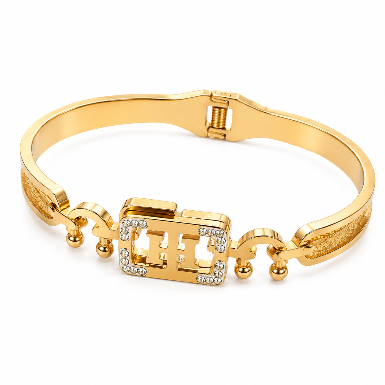 Gold Luxe Crystal Bangle Bracelet