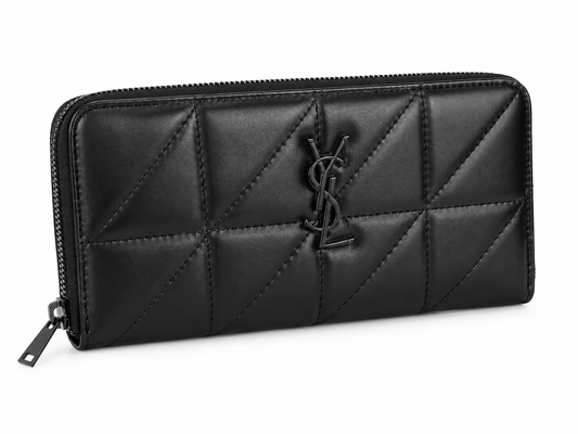 Luxury-Inspired Quilted Zip Wallet