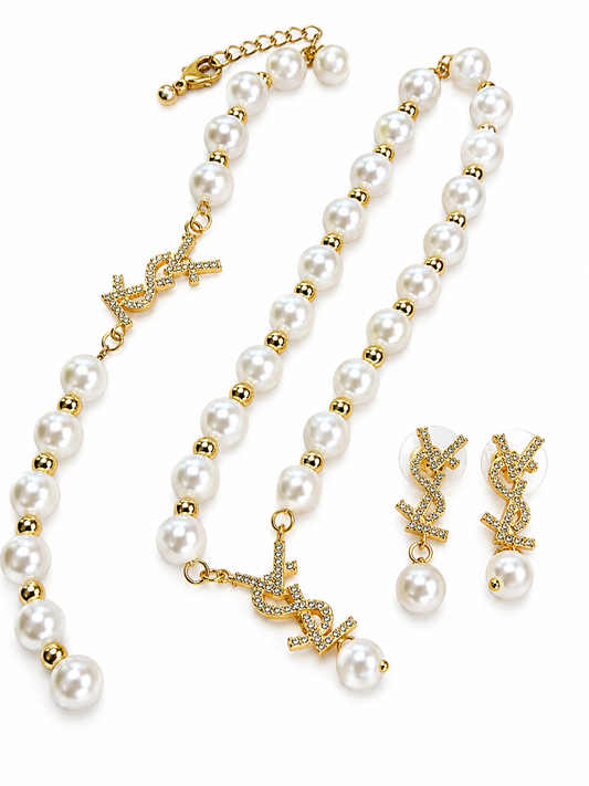 Elegant Pearl Jewelry Set