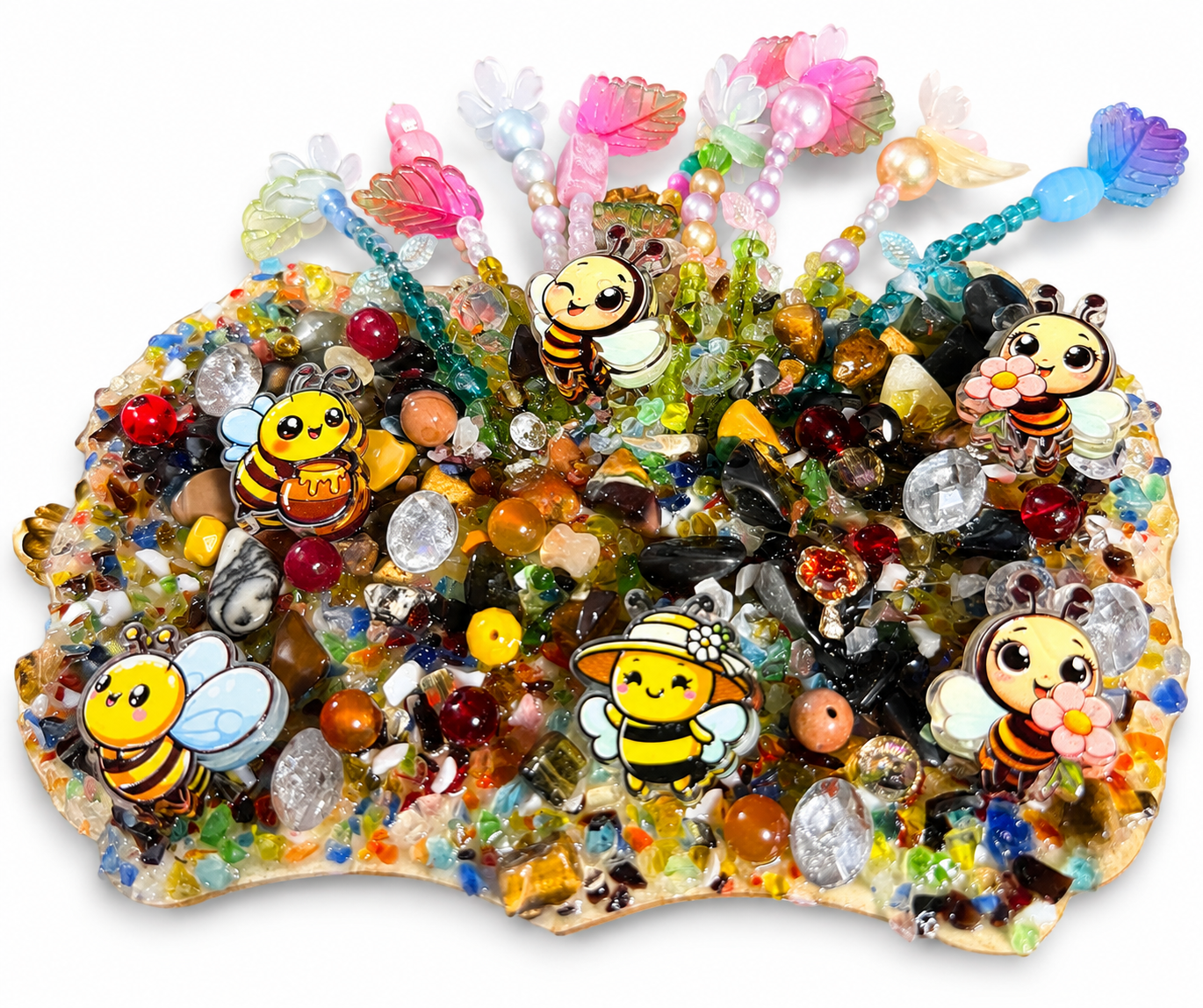 Bee-Themed Resin Art Décor