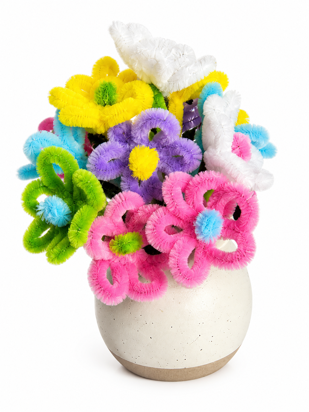 Handmade Chenille Flower Arrangement