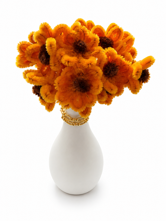 Handcrafted Chenille Sunflower Bouquet 🌻