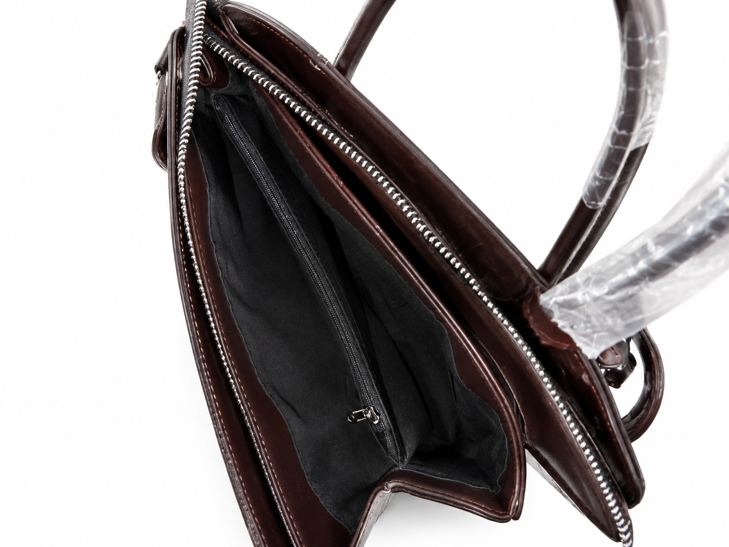 Genuine Leather Tooled Floral Satchel Handbag