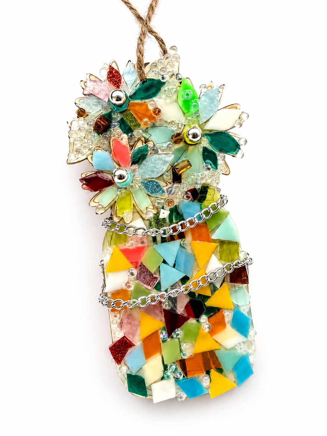 Handmade Mosaic Floral Wall Hanging 🌸