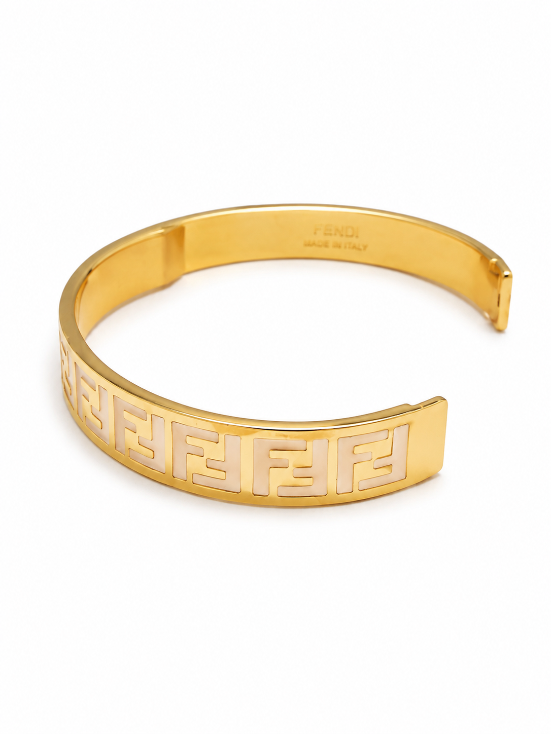 Gold FF-Inspired Open Cuff Bracelet