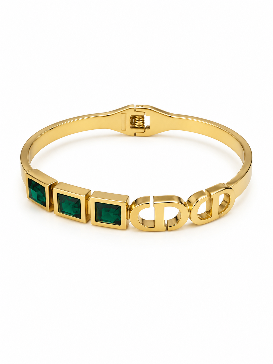 Designer-Inspired Emerald Green CD Bangle