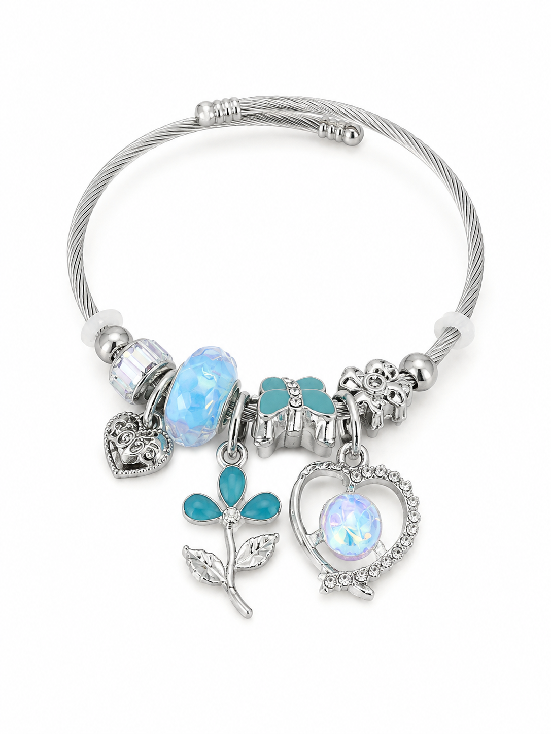 Blue Blossom Charm Bracelet