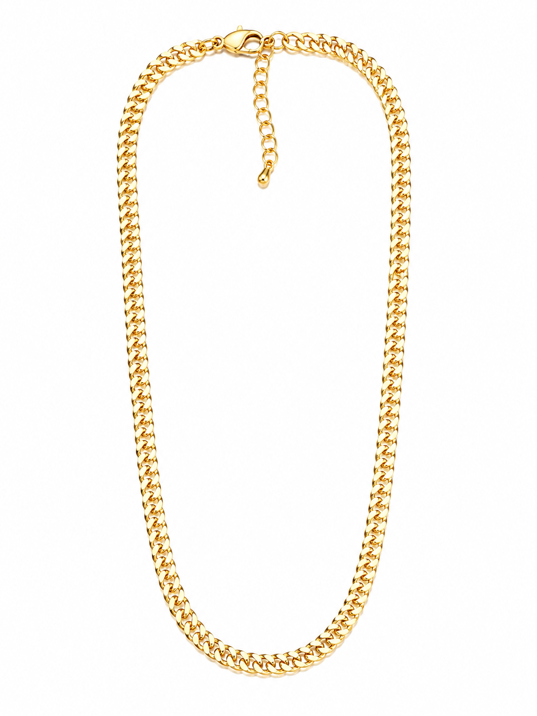 Gold-Plated Non-Tarnish Cuban Link Necklace