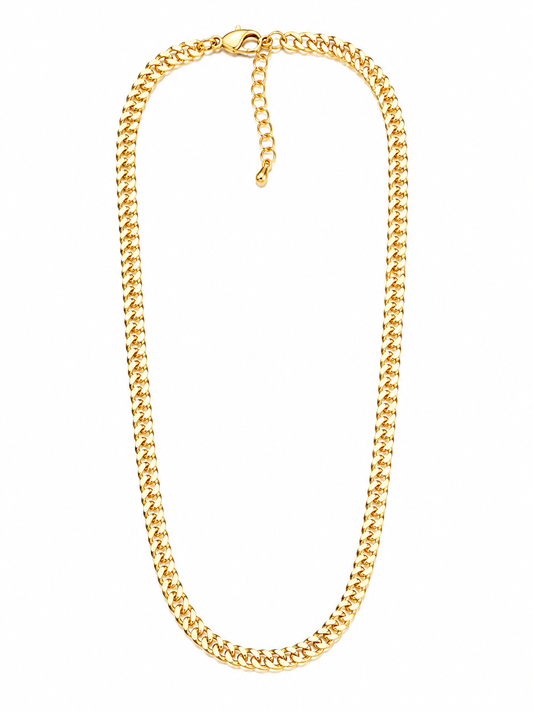 Gold-Plated Non-Tarnish Cuban Link Necklace