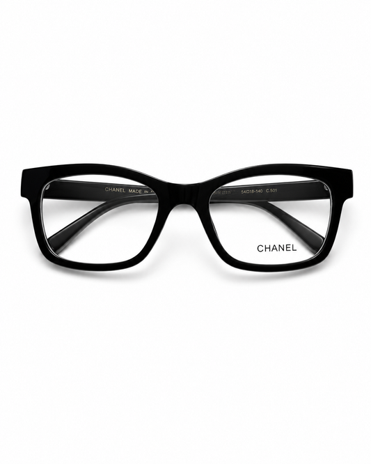 Black Designer-Inspired Oversized Square Eyeglass Frames