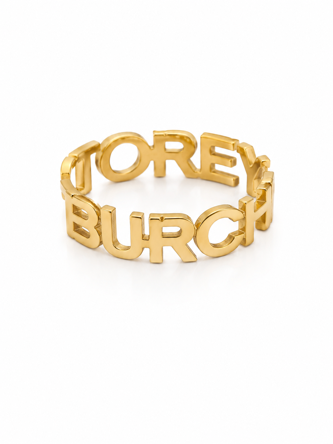 Designer-Inspired Gold Letter Statement Ring