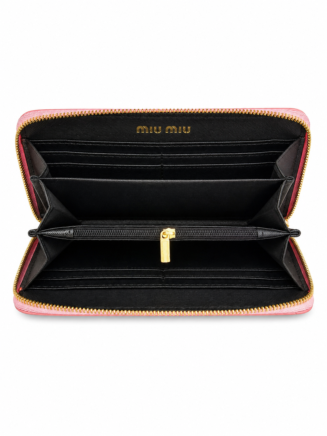 Blush Pink Quilted Zip-Around Wallet