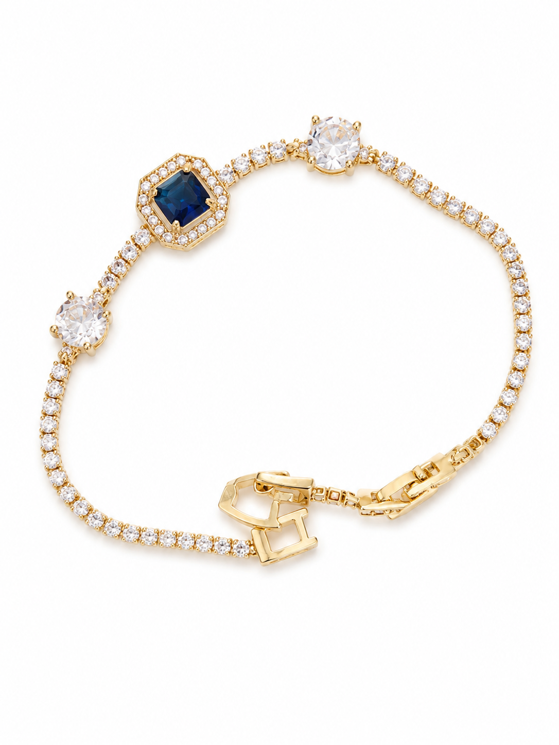 Sapphire Blue Crystal Tennis Bracelet