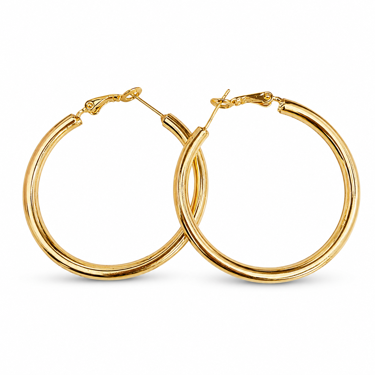 Classic Gold-Tone Hoop Earrings