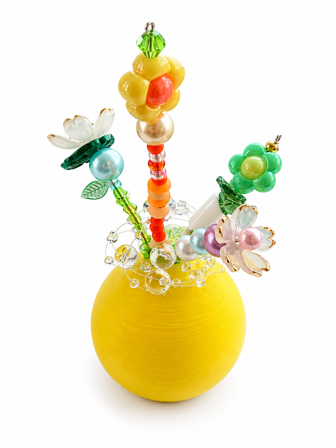 Sunshine Beaded Floral Magnet
