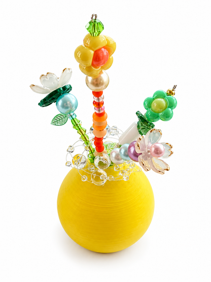 Sunshine Beaded Floral Magnet
