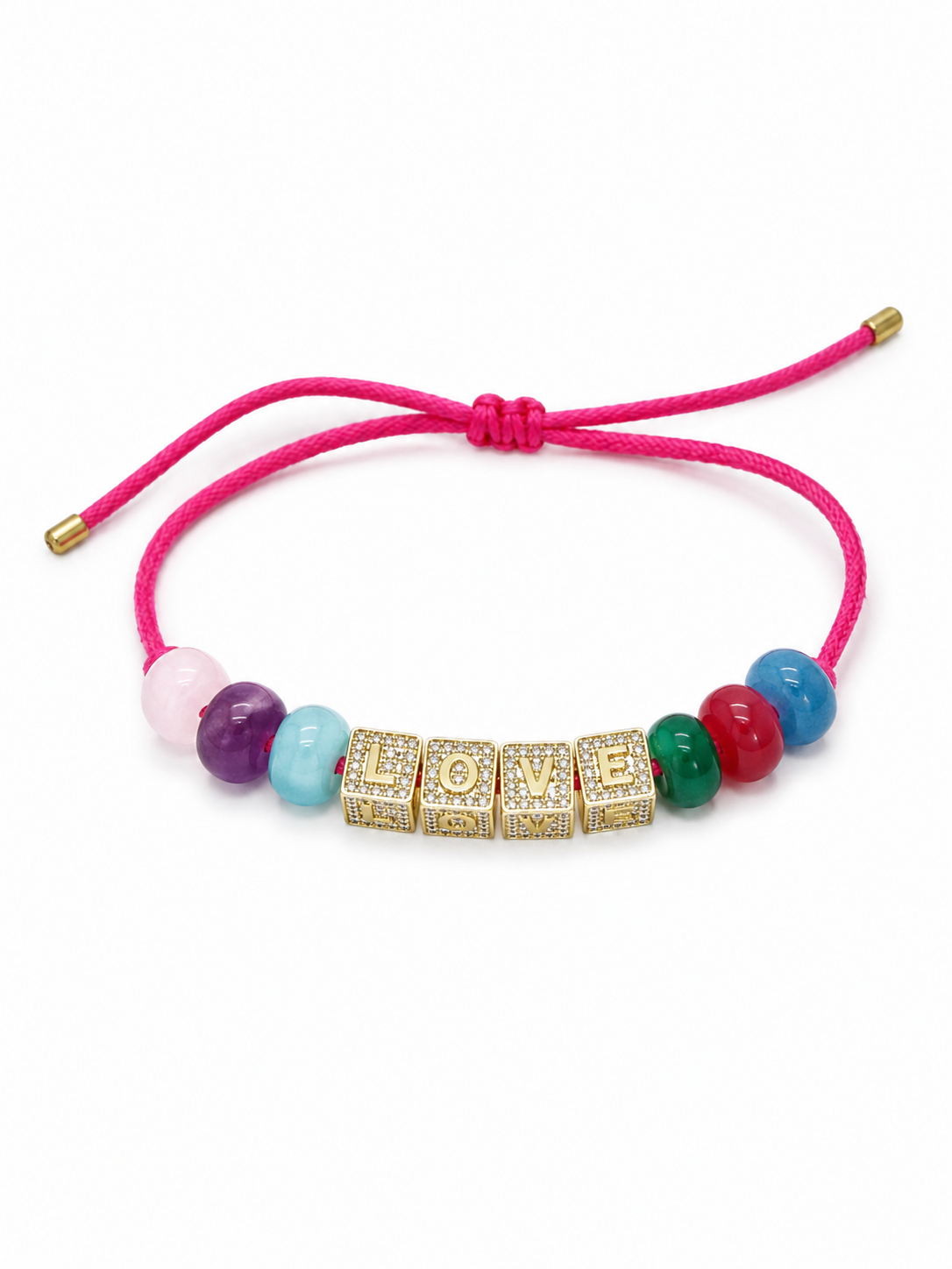 Rainbow LOVE Adjustable Bracelet