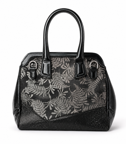 Midnight Botanical Structured Handbag