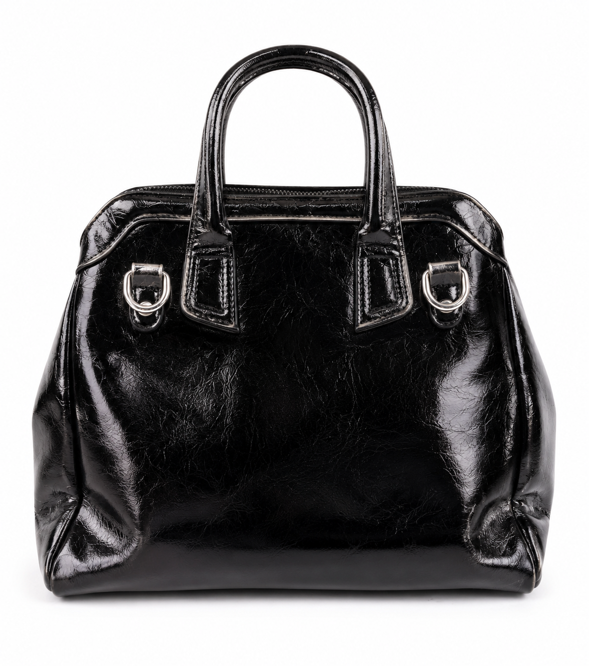 Midnight Botanical Structured Handbag