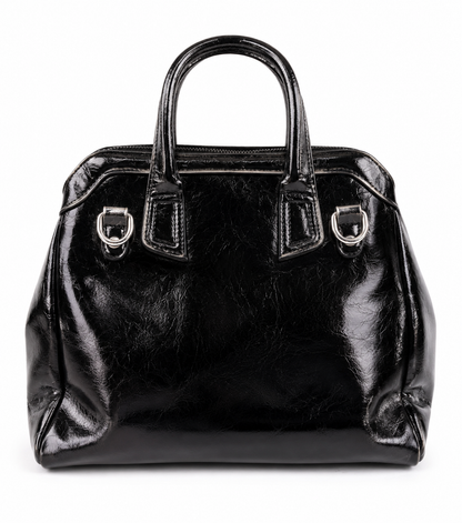 Midnight Botanical Structured Handbag