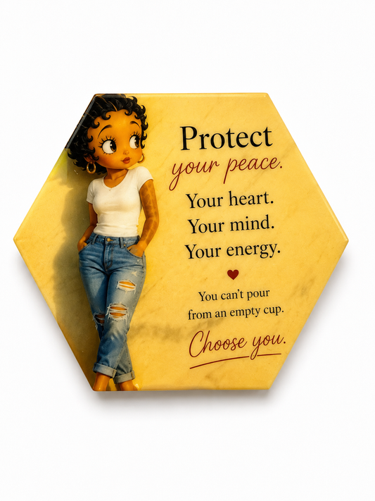 Protect Your Peace Hexagon Magnet