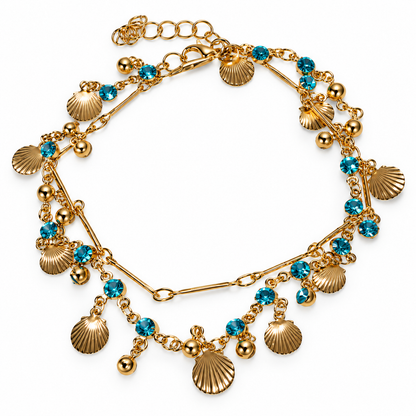 Ocean Breeze Shell Charm Anklet