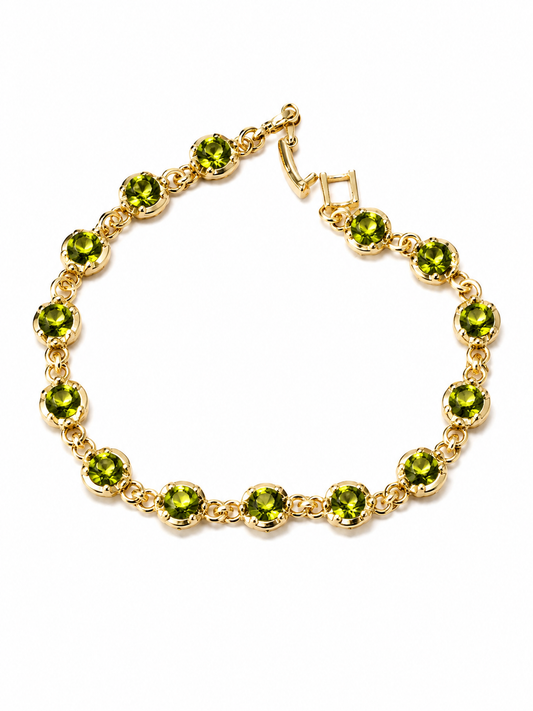 Olive Green Crystal Bracelet