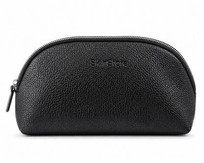 SkinStore Black Pebbled Cosmetic & Travel Pouch