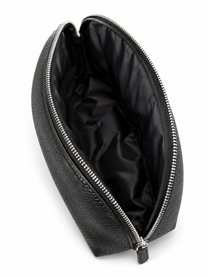 SkinStore Black Pebbled Cosmetic & Travel Pouch