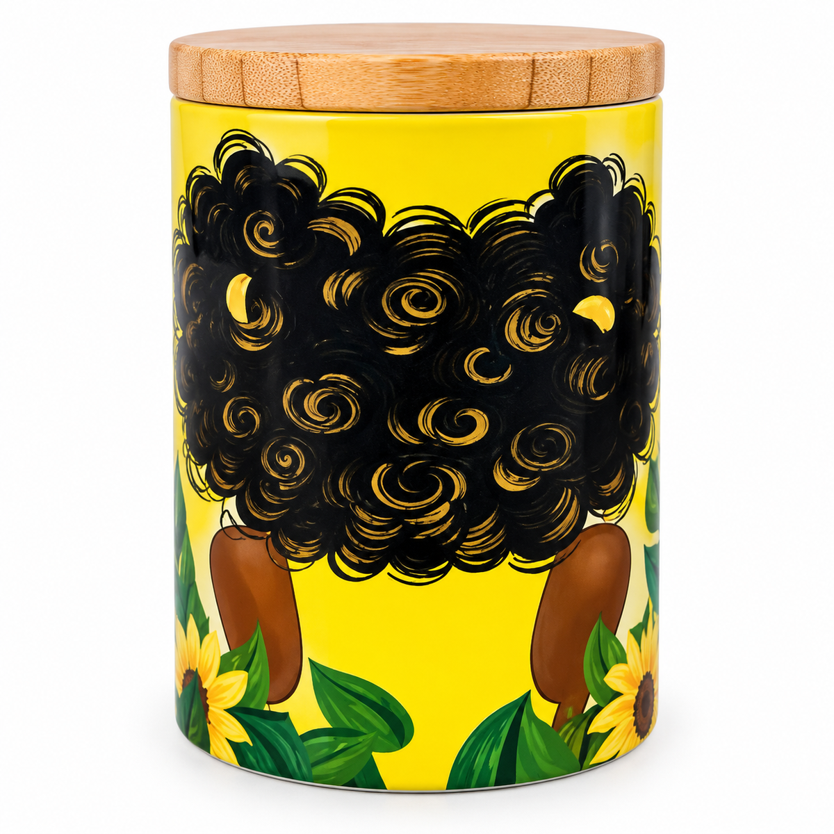 Natural Beauty Afro Sunflower Jar Candle