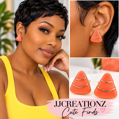 Coral Triangle Stud Earrings