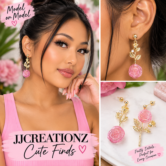 Blush Rose Garden Drop Earrings