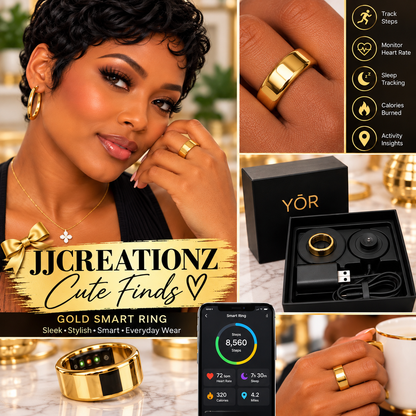 YŌR Gold Smart Ring – Size 8