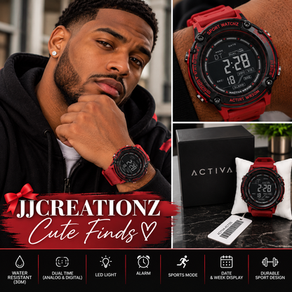 ACTIVA Red Digital Sport Watch