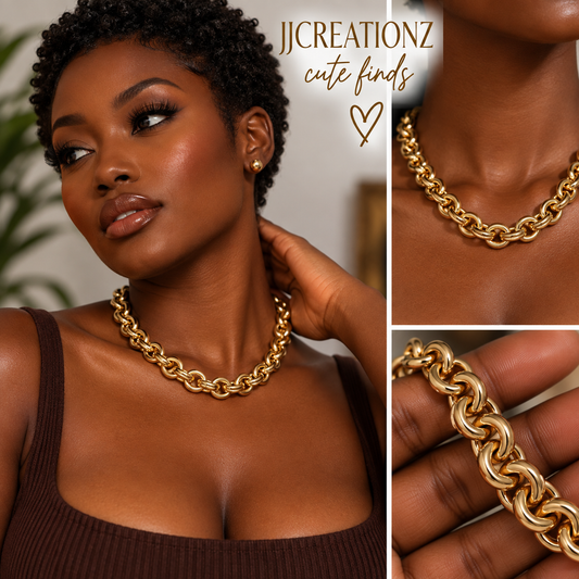 Chunky Gold Link Chain Necklace