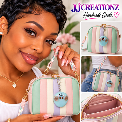 Ocean Star Kawaii Charm – Handmade Polymer Clay Bag Charm / Keychain