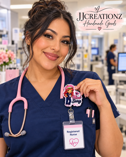 Strawberry Med-Surg Nurse Badge Reel – Cute & Vibrant