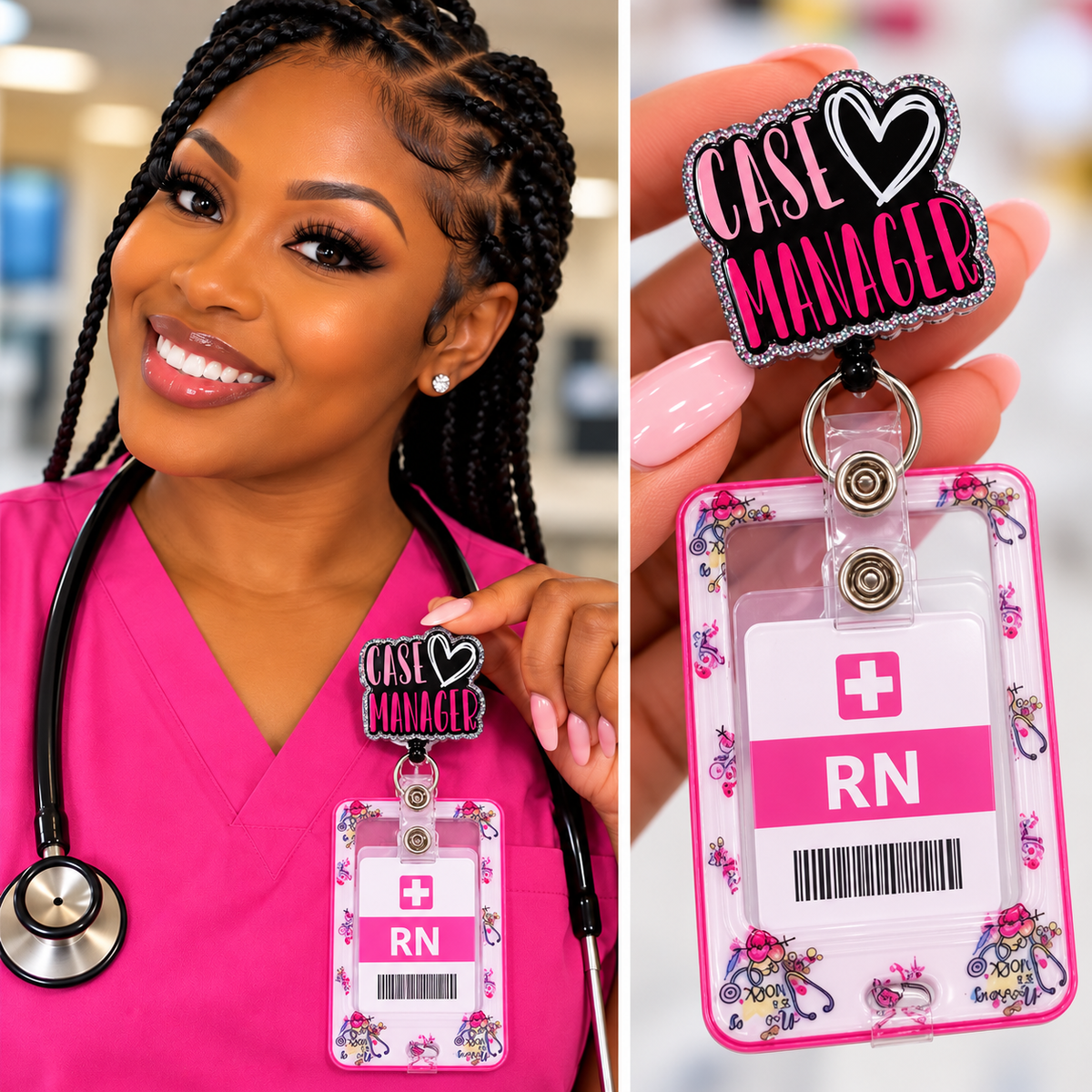 Case Manager Badge Reel – Stylish & Functional Work Accessory 💖