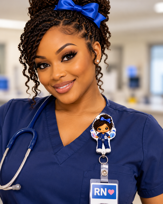RN Nurse Badge Reel – Cute Lab Vibes Design