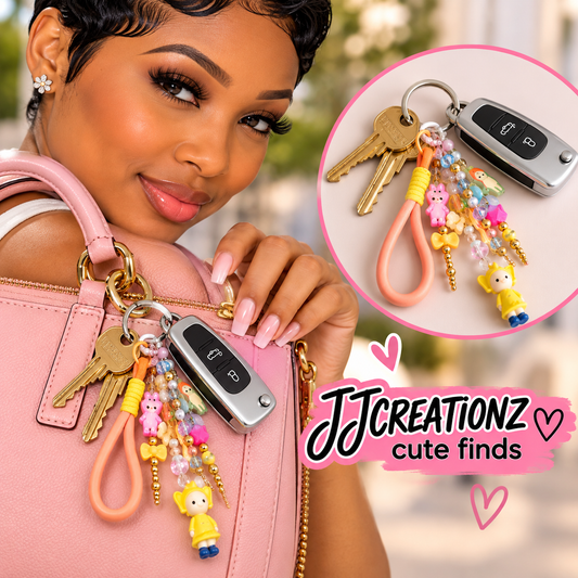 Color Pop Charm Wristlet Keychain – Cute & Playful Edition 💖
