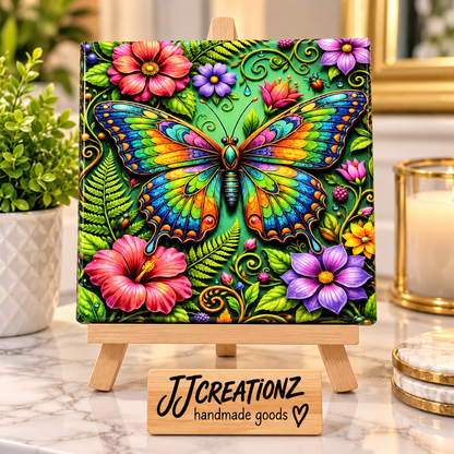Vibrant Butterfly Garden Wall Art