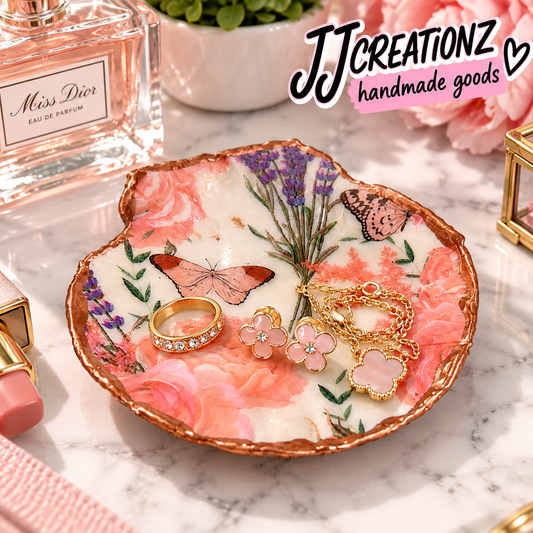 Rose Garden Butterfly Decorative Trinket Dish