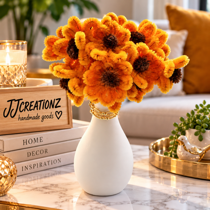 Handcrafted Chenille Sunflower Bouquet 🌻
