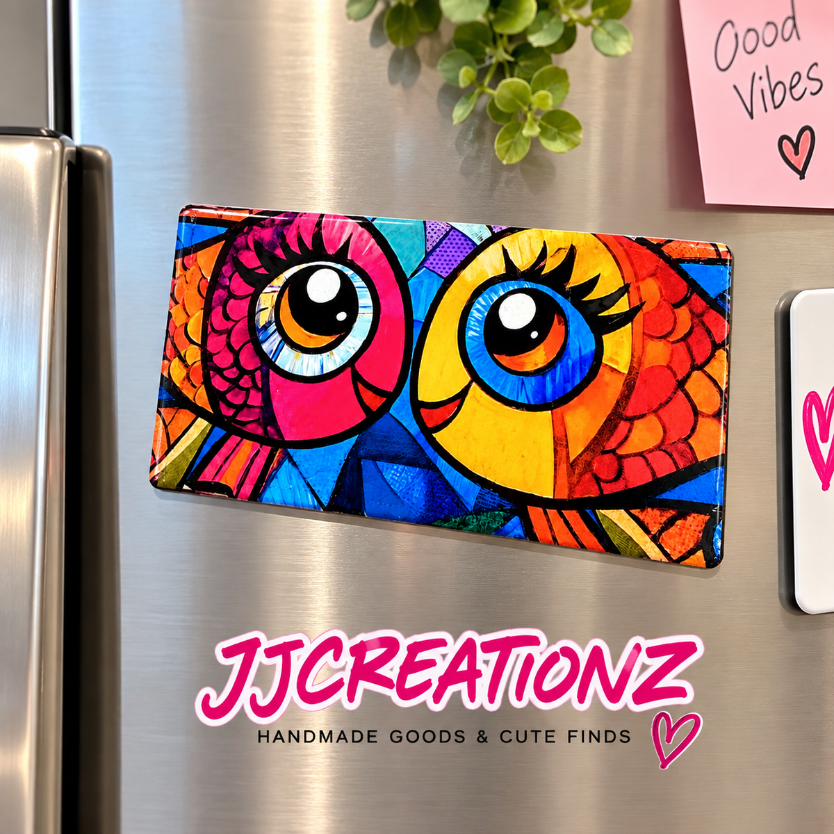 Colorful Owl Eyes Magnet