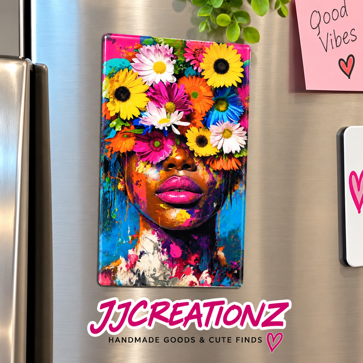 Floral Beauty Canvas magnet
